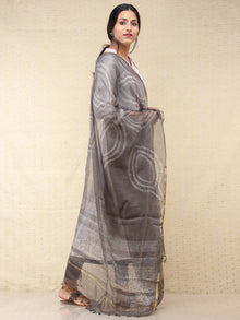 Kashish White Kota Silk Hand Block Printed Dupatta  - D04170704
