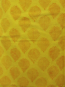 Ivory Yellow Hand Block Printed Cotton Suit-Salwar Fabric With Chiffon Dupatta (Set of 3) - S16281294