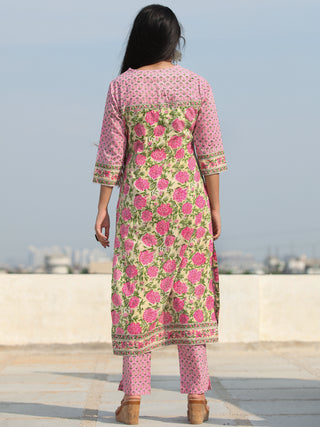 Jashn Gulab - Set of Kurta Pants & Dupatta - KS04A2493D