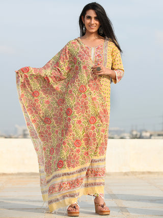 Jashn Gauher - Set of Kurta Palazzo & Dupatta - KS60V2492D