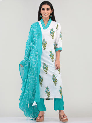 Bahaar Jahan - Set of Kurta Pants & Dupatta - KS08C619D