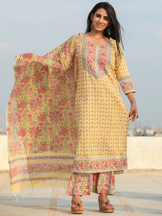 Jashn Gauher - Set of Kurta Palazzo & Dupatta - KS60V2492D