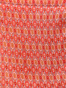 Coral Blue Ivory Georgette Hand Block Printed Dupatta  - D04170687