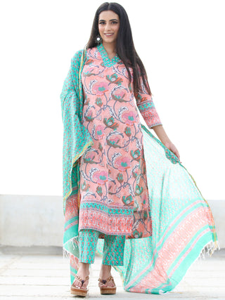 Jashn Fitrat - Set of Kurta Pants & Dupatta - KS59C2498D