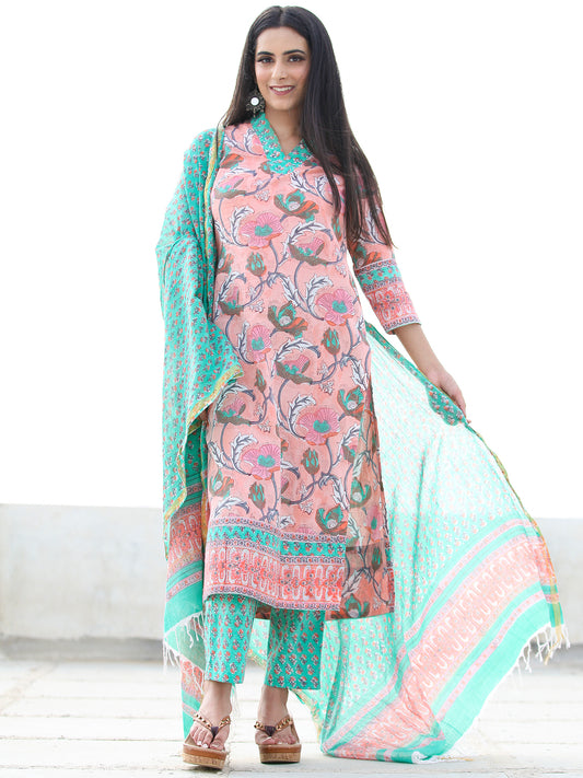 Jashn Fitrat - Set of Kurta Pants & Dupatta - KS59C2498D