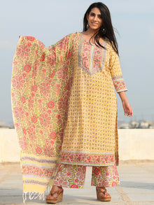 Jashn Gauher - Set of Kurta Palazzo & Dupatta - KS60V2492D