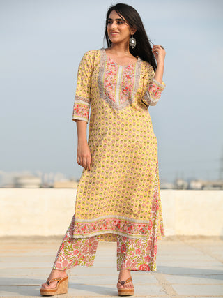 Jashn Gauher - Set of Kurta Palazzo & Dupatta - KS60V2492D