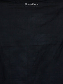 Maroon Brown Black White Double Ikat Handwoven Cotton Saree - S031703528