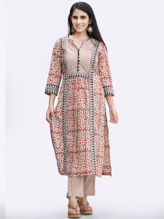 Bahaar Zehra - Set of Kurta Pants & Dupatta - KS146A2450D