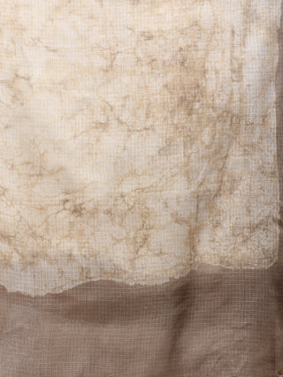 Kashish Ivory Kota Doria Cotton Hand Brush Painted Dupatta  - D04170707