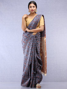 Banarasee Art Silk Saree With Rehsam Weaving Work - Grey & Beige - S031704426