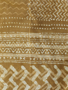 Mustard Ivory Chanderi Hand Block Printed Dupatta - D04170558