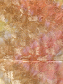 Banarasi Semi Georgette Dupatta With Zari Work -  Multi Shaded Peach Green & Gold  - D04170911