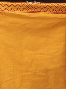 Rust Orange Maroon Black Bagh Printed Maheshwari Cotton Saree - S031704180