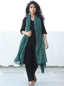 Green Ivory Cotton Hand Block Printed Dupatta  - D04170471
