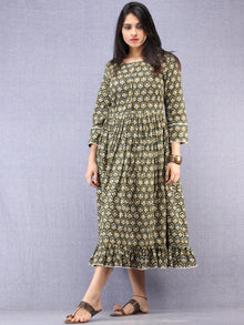 Hena - Hand Block Printed Short Cotton Dress  - D392F1738