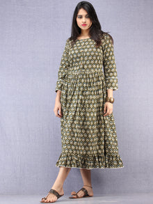 Hena - Hand Block Printed Short Cotton Dress  - D392F1738