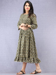Hena - Hand Block Printed Short Cotton Dress  - D392F1738