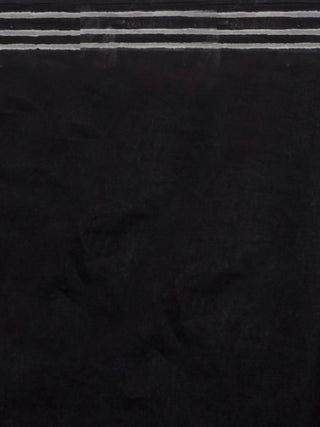 Black Crimson Red Grey Hand Block Printed Cotton Mul Saree   - S031703040