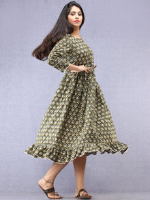 Hena - Hand Block Printed Short Cotton Dress  - D392F1738