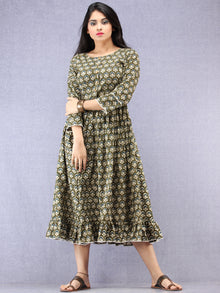 Hena - Hand Block Printed Short Cotton Dress  - D392F1738