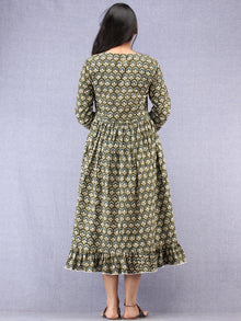 Hena - Hand Block Printed Short Cotton Dress  - D392F1738