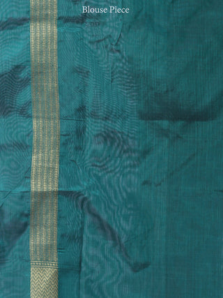 Banarasee Art Silk Saree With Bird Motif - Green & Gold - S031704331