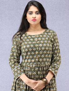 Hena - Hand Block Printed Short Cotton Dress  - D392F1738