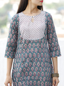 Pastel Motif - Hand Block Printed Kurta & Pants - Set of 2 - SS01F069