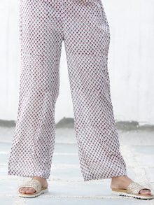 Pastel Motif - Hand Block Printed Kurta & Pants - Set of 2 - SS01F069