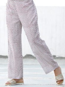 Pastel Motif - Hand Block Printed Kurta & Pants - Set of 2 - SS01F069