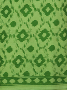 Green Orange Hand Block Printed Cotton Suit-Salwar Fabric With Chiffon Dupatta (Set of 3) - S16281304