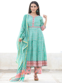 Jashn Kamna - Set of Anarkali Kurta Palazzo & Dupatta - KS25H2498D