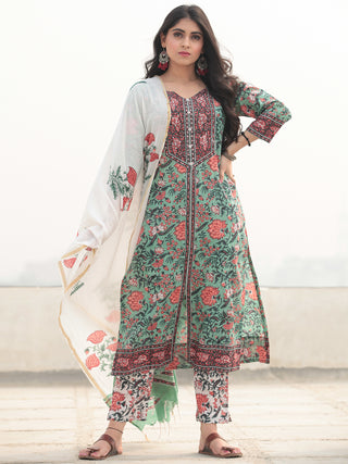 Jashn Saiara - Set of Kurta Pants & Dupatta - KS78A2362D