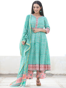 Jashn Kamna - Set of Anarkali Kurta Palazzo & Dupatta - KS25H2498D