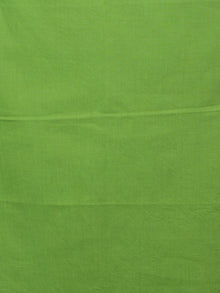 Indigo Ivory Lime Green Hand Shibori Dyed Chanderi Kurta & Chiffon Dupatta With Cotton Salwar Fabric Set of 3- S1628214