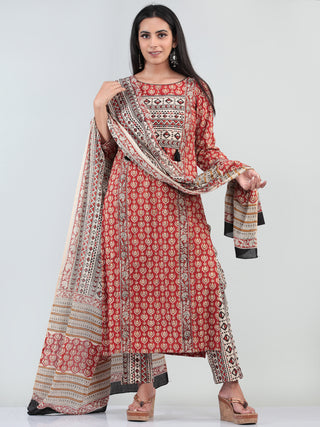 Bahaar Rada - Set of Kurta Pants & Dupatta - KS60L2516D