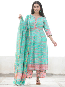 Jashn Kamna - Set of Anarkali Kurta Palazzo & Dupatta - KS25H2498D