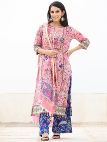 Rozana Sumaira - Set of Kurta Palazzo & Dupatta - KS60R2485D