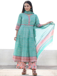 Jashn Kamna - Set of Anarkali Kurta Palazzo & Dupatta - KS25H2498D