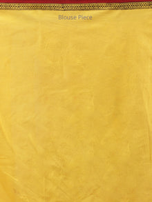 Yellow Maroon Black Bagh Printed Maheshwari Cotton Saree - S031704251