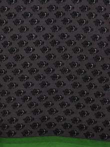 Grey Green White Hand Block Printed Cotton Suit-Salwar Fabric With Chiffon Dupatta (Set of 3) - S16281308