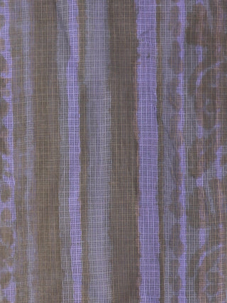 Purple Grey Kota Silk Hand Block Printed Dupatta - D04170567