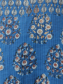 Indigo Golden Rust Hand Block Printed Cotton Kurta - K196F1839