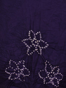 Peanut Brown Purple White Hand Tie & Dye Bandhej Suit Salwar Dupatta (Set of 3)  - S16281272