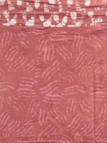 Blush White Hand Block Printed Cotton Mul Saree - S031703048