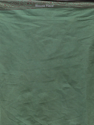 Green Black Bagh Printed Maheshwari Cotton Saree - S031704208