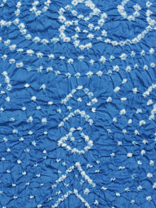 Teal Blue Green White Hand Tie & Dye Bandhej Suit Salwar Dupatta (Set of 3)  - S16281274