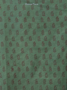 Green Maroon Bagh Printed Maheshwari Cotton Saree - S031704209