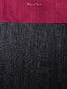 Banarasee Cotton Silk Saree With Zari Work - Black Pink & Copper Gold - S031704440